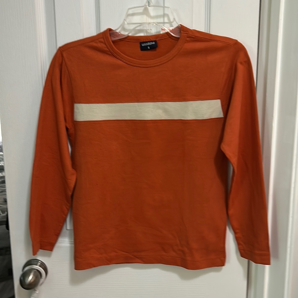 Boys Woodland Shirt, SZ 8, 100% Cotton, Deep Orange, NWT